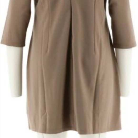 NWT LIZ CLAIBORNE NY PONTE KNIT V-NECK DRESS 20P - Picture 6 of 11